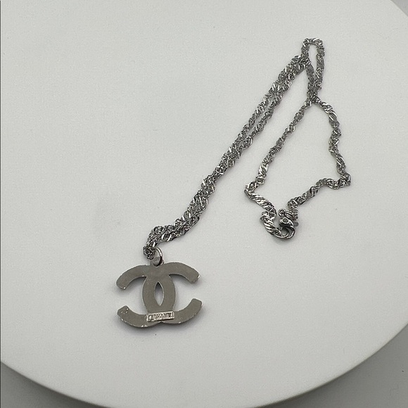 052. Designer Silver Necklace with Blue Accents - Picture 3 of 3